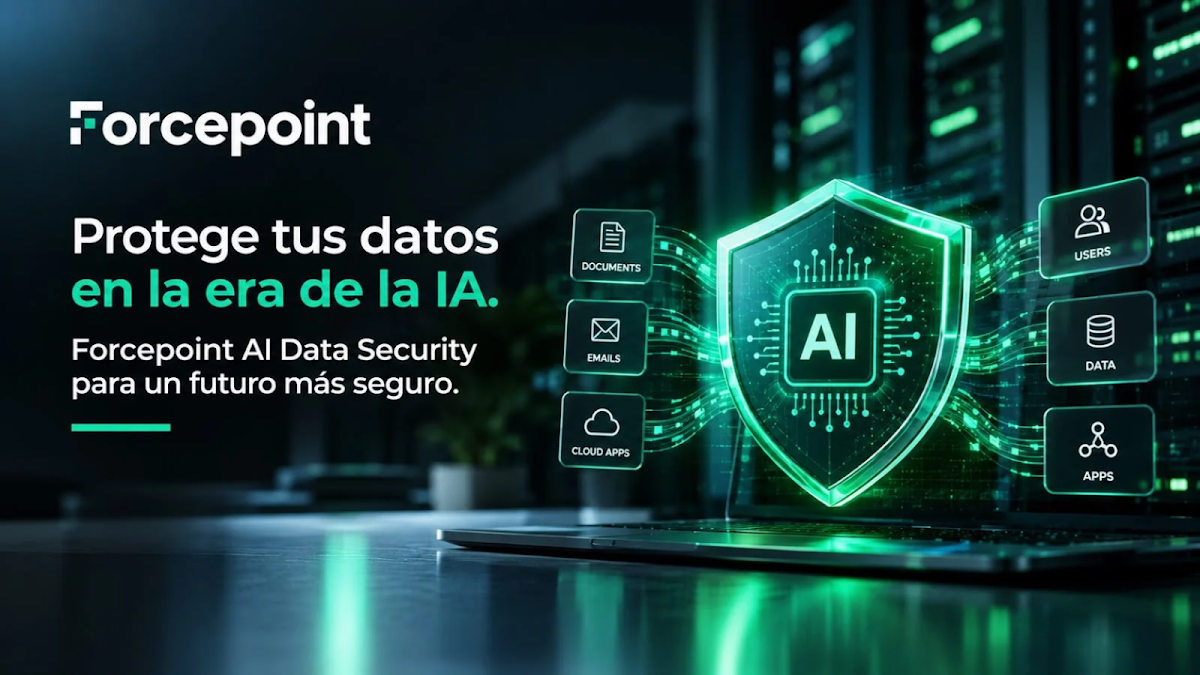 Forcepoint lanza AI Data Security para proteger datos sensibles en aplicaciones y agentes de inteligencia artificial.